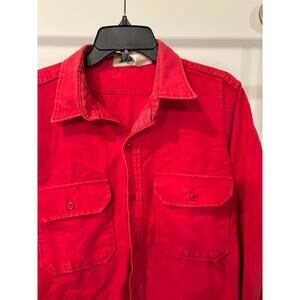 REI Long Sleeve Button Front Shirt, Red, Mens, XL, Vintage